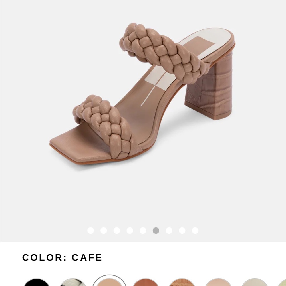 Dolce Vita nude braided heels